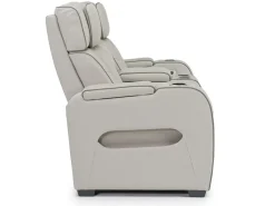 Mor Furniture Reclining Loveseats|Loveseats|Boyington 2 Power Console Loveseat In Gray Leather
