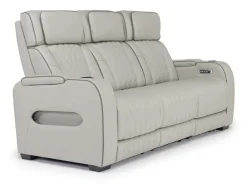 Mor Furniture Reclining Sofas|Sofas|Boyington 2 Power Sofa W/ Drop Down Table In Black Leather