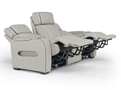 Mor Furniture Reclining Sofas|Sofas|Boyington 2 Power Sofa W/ Drop Down Table In Black Leather