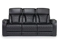 Mor Furniture Reclining Sofas|Sofas|Boyington 2 Power Sofa W/ Drop Down Table In Black Leather