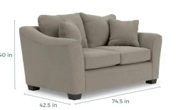 Mor Furniture Loveseats|Brazil Loveseat In Dano Fossil