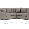 Mor Furniture Sectionals|Brazil Tux Loveseat Sectional, Left Facing - Custom Order