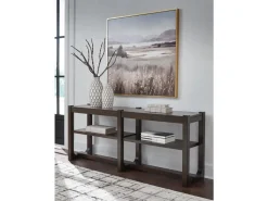 Mor Furniture Sofa & End Tables|Breckington Sofa Table In Dark Brown