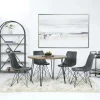 Mor Furniture Seating For 4|Round Dining Sets|Brennan Round Dining Table & 4 Chairs In Theo Slate