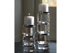 Mor Furniture Candle Holders|Brentley Candleholders In Clear Crystal Silver, Set Of 2