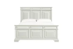 Mor Furniture Bedroom Sets|Bridgestone Panel Bed, Dresser, Mirror & Nightstand In Antique White, Queen