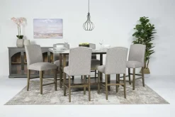 Mor Furniture Seating For 6|Counter Height Dining Sets|Brighton Counter Height Dining Table & 6 Stools In Gray