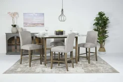 Mor Furniture Seating For 4|Counter Height Dining Sets|Brighton Counter Height Dining Table & 4 Stools In Gray