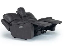 Mor Furniture Reclining Loveseats|Loveseats|Brookings 2 Power Console Loveseat In Brown