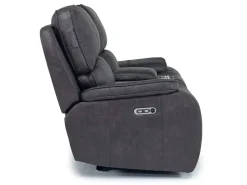 Mor Furniture Reclining Loveseats|Loveseats|Brookings 2 Power Console Loveseat In Brown