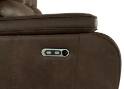 Mor Furniture Recliners|Brookings 2 Power Gliding Recliner In Brown