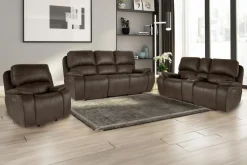 Mor Furniture Recliners|Brookings 2 Power Gliding Recliner In Brown