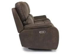 Mor Furniture Reclining Sofas|Sofas|Brookings 2 Power Sofa In Charcoal Gray