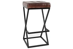 Mor Furniture Barstools|Brooks Barstool In Saddle Brown Leather Sienna