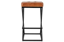 Mor Furniture Barstools|Brooks Barstool In Saddle Brown Leather Sienna