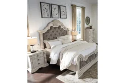 Mor Furniture Upholstered Beds|Beds|Bruchandi Upholstered Panel Bed In Antique White, Queen