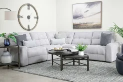 Mor Furniture Sectionals|Bryce 5 Piece Power Sectional In Savannah Coin