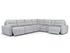 Mor Furniture Sectionals|Bryce 7 Piece Power Sliding Sectional W/ Power Armless Slider In Savannah Coin