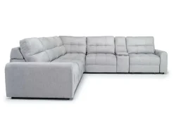 Mor Furniture Sectionals|Bryce 7 Piece Power Sliding Sectional W/ Power Armless Slider In Savannah Coin