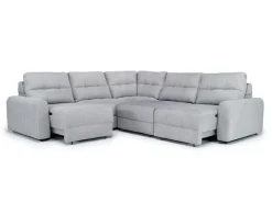 Mor Furniture Sectionals|Bryce 5 Piece Power Sliding Sectional W/ Power Armless Slider In Savannah Coin