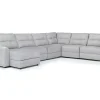Mor Furniture Sectionals|Bryce 6 Piece Power Storage Chaise Sectional In Savannah Coin, Left Facing