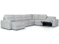Mor Furniture Sectionals|Bryce 6 Piece Power Storage Chaise Sectional In Savannah Coin, Left Facing