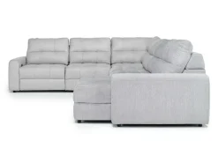 Mor Furniture Sectionals|Bryce 6 Piece Power Storage Chaise Sectional In Savannah Coin, Left Facing