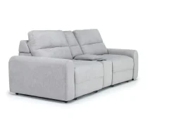 Mor Furniture Loveseats|Bryce Power Sliding Console Loveseat In Savannah Coin