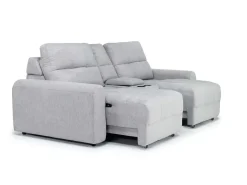 Mor Furniture Loveseats|Bryce Power Sliding Console Loveseat In Savannah Coin
