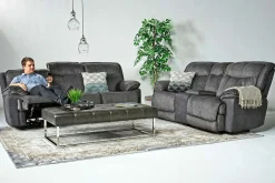 Mor Furniture Reclining Loveseats|Reclining Sofas|Bubba Reclining Loveseat In Graphite