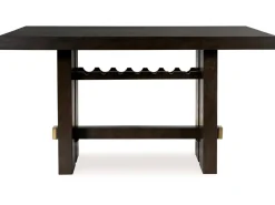 Mor Furniture Seating For 4|Counter Height Dining Sets|Burkhaus Counter Height Dining Table & 4 Stools In Biege/Dark Brown