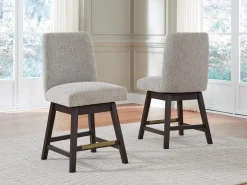 Mor Furniture Seating For 4|Counter Height Dining Sets|Burkhaus Counter Height Dining Table & 4 Stools In Biege/Dark Brown