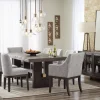 Mor Furniture Dining Room Sets|Burkhaus Extendable Dining Table, 6 Chairs & 2 Arm Chairs In Biege/Dark Brown