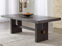 Mor Furniture Dining Tables|Burkhaus Extendable Dining Table In Dark Brown