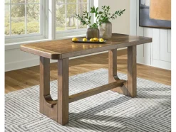 Mor Furniture Seating For 4|Counter Height Dining Sets|Cabalynn Counter Height Dining Table & 4 Stools In Light Brown