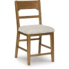 Mor Furniture Counter Height Stools|Barstools|Cabalynn Counter Height Stool In Oatmeal/Light Brown