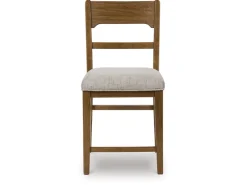 Mor Furniture Counter Height Stools|Barstools|Cabalynn Counter Height Stool In Oatmeal/Light Brown