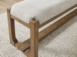 Mor Furniture Dining Benches|Cabalynn Dining Bench In Oatmeal/Light Brown