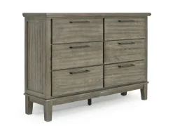 Mor Furniture Bedroom Sets|Cagney Upholstered Panel Bed W/ Storage, Dresser, Mirror & Nightstand In Gray, Queen