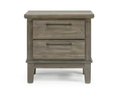 Mor Furniture Bedroom Sets|Cagney Upholstered Panel Bed W/ Storage, Dresser, Mirror & Nightstand In Gray, Queen