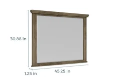 Mor Furniture Bedroom Sets|Cagney Upholstered Panel Bed W/ Storage, Dresser, Mirror & Nightstand In Gray, Queen