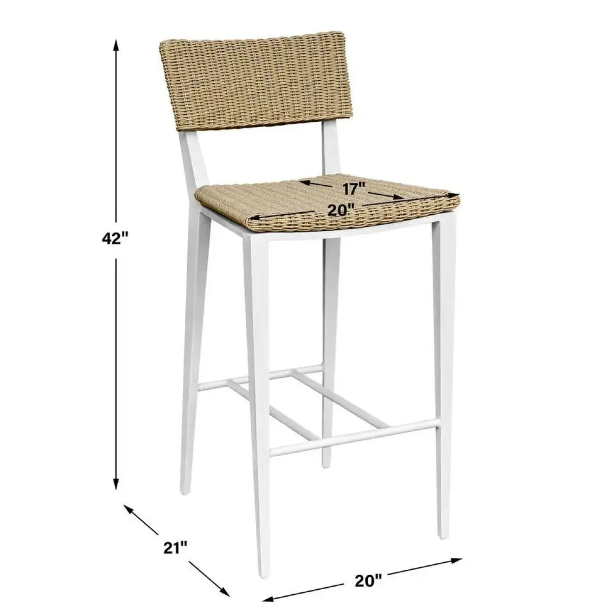 Mor Furniture Barstools|Calbas Outdoor Barstool In White