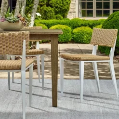Mor Furniture Outdoor Dining Chairs|Calbas Outdoor Side Chair In Brown