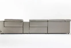 Mor Furniture Sectionals|Cam 6 Piece 2 Power Theater Sectional W/ 2 Power Armless Recliner & Immersive Sound In Ajax Smoke Leather