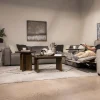 Mor Furniture Sectionals|Cam 6 Piece 2 Power Theater Sectional W/ Immersive Sound In Ajax Smoke Leather