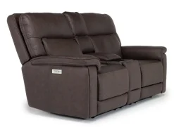 Mor Furniture Loveseats|Cannes 3 Power Theater Console Loveseat W/ Immersive Sound In Jumbo Bark