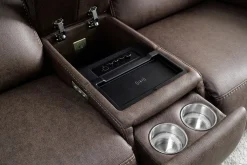 Mor Furniture Loveseats|Cannes 3 Power Theater Console Loveseat W/ Immersive Sound In Jumbo Bark