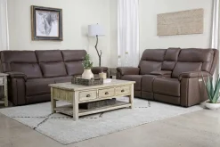 Mor Furniture Loveseats|Cannes 3 Power Theater Console Loveseat W/ Immersive Sound In Jumbo Bark