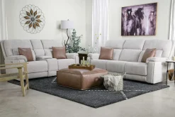 Mor Furniture Loveseats|Cannes 3 Power Theater Console Loveseat W/ Immersive Sound In Jumbo Bark