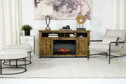 Mor Furniture Fireplace Tv Stands|Fireplaces|Cannon Valley Fireplace Console In Brown